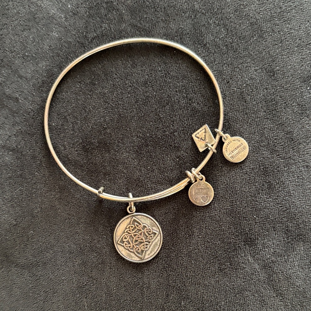 Alex and Ani Celtic Silver Charm Bangle Bracelet